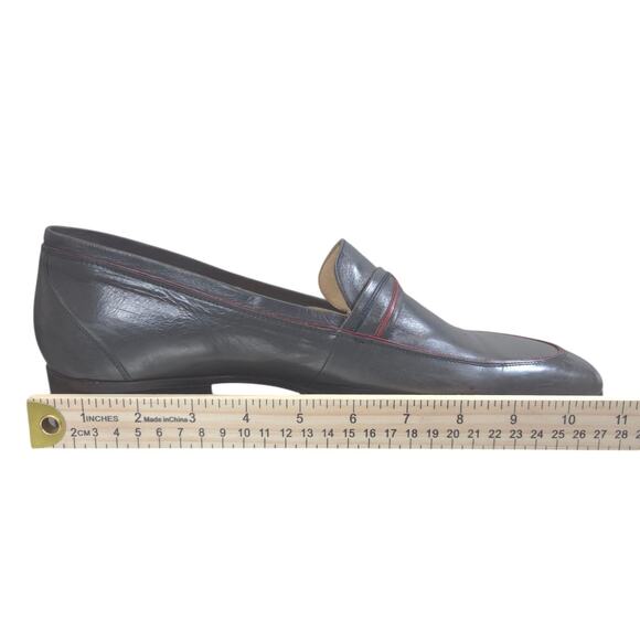 Sophisticated Gray Leather Men\'s Oxfords